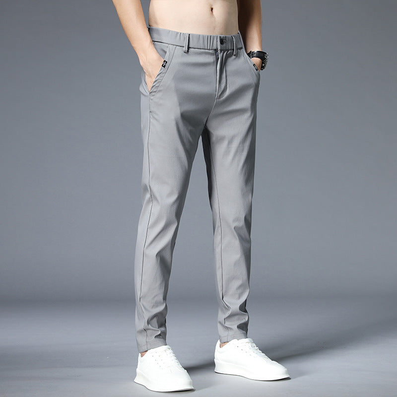 Men's Pants Summer Thin Men's Casual Trousers Straight Loose Elastic Trend Trousers