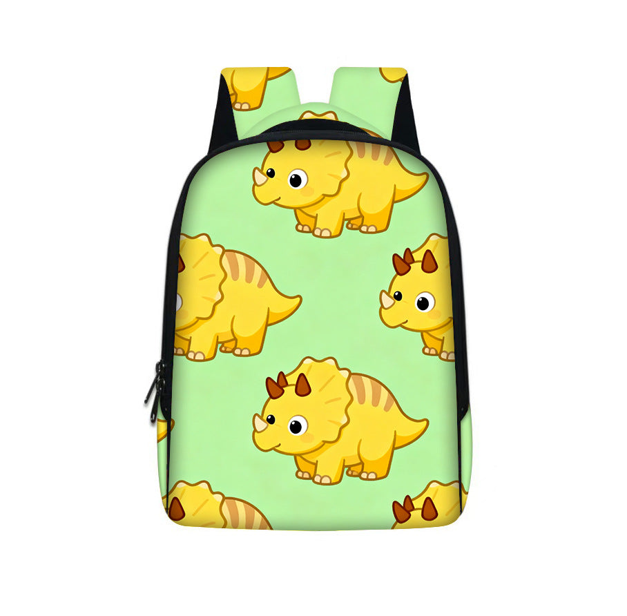 Dinosaur-Print Kids Backpack Portable And High-Capacity