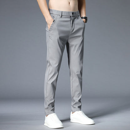 Men's Pants Summer Thin Men's Casual Trousers Straight Loose Elastic Trend Trousers