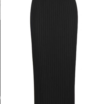 New Style Outerwear Casual Fashionable Versatile Midi Skirt In Light Gray