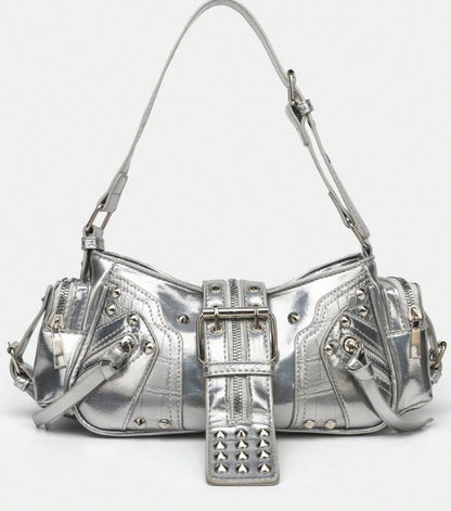 Motorcycle Punk Rivet Retro Womens Crossbody Bag