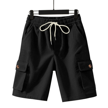 Men's Heavyweight Loose Casual Corduroy Utility Cropped Shorts