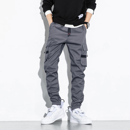 Cotton Trousers Trendy Cropped Trousers Men's Feet Pants