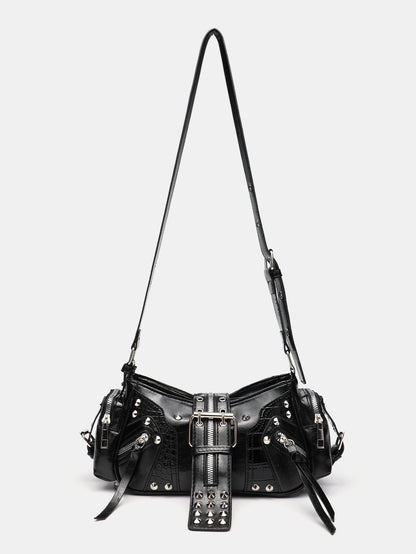 Motorcycle Punk Rivet Retro Womens Crossbody Bag