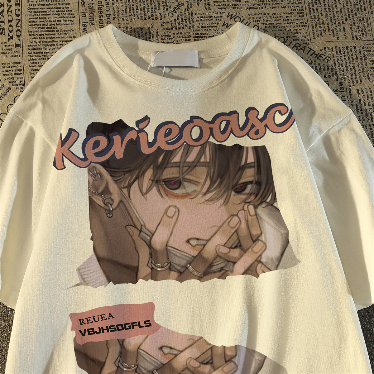 Men's Short-sleeve Cotton Printed T-shirt