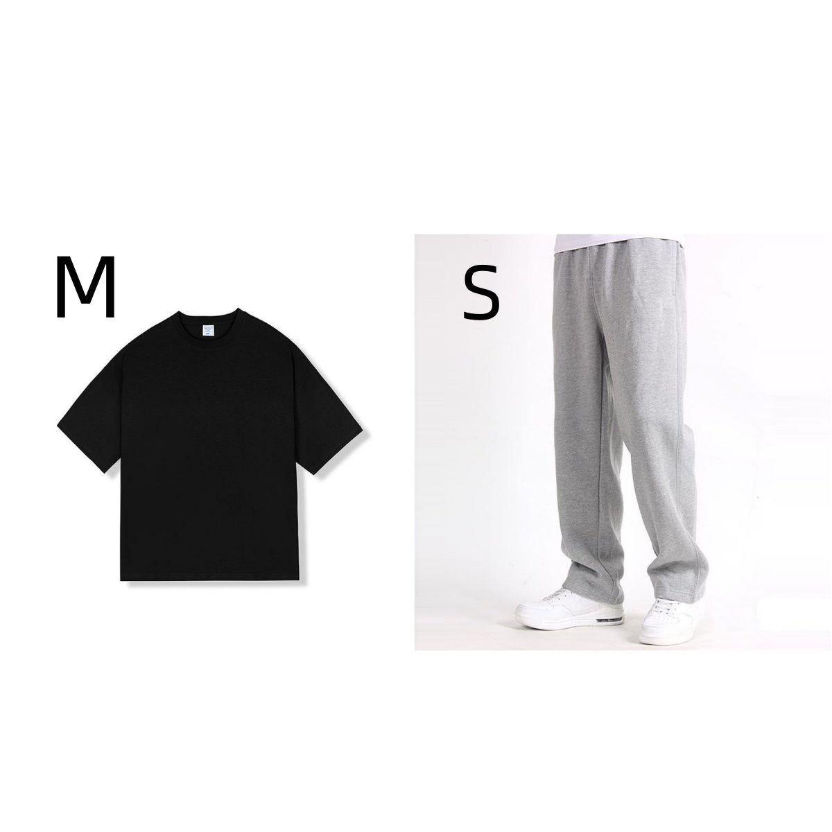 Casual Trousers Men's Home Straight Sweater Solid Color Loose Trousers