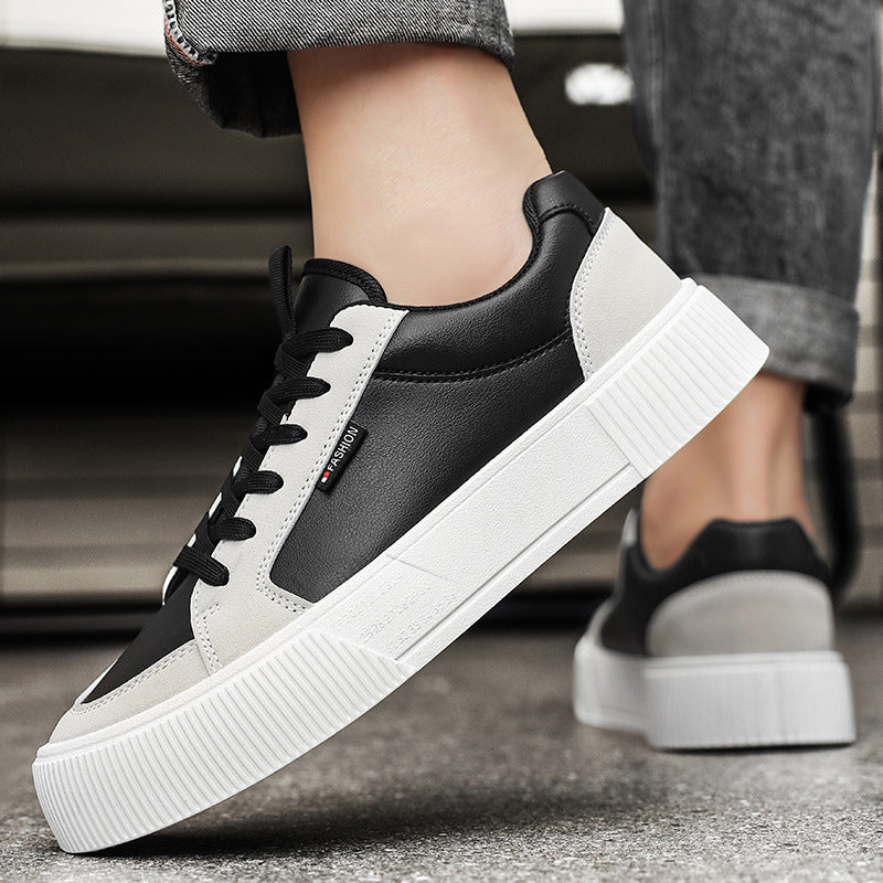 Low-top Trendy Men's Chunky-soled Casual Shoes With Color-blocking Design