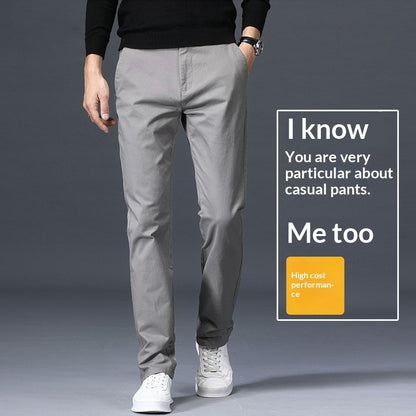 Straight Fit Loose Stretch Men's Casual Pants