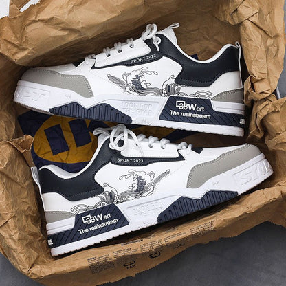 Multifunctional White Sneakers With A Hidden Heel For Effortless Height Enhancement