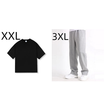 Casual Trousers Men's Home Straight Sweater Solid Color Loose Trousers