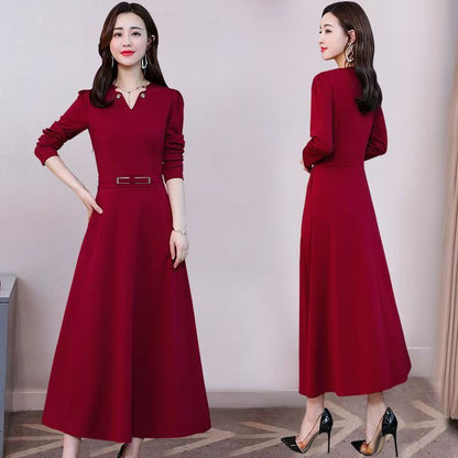 New Spring Dress Womens SpringAutumn Long-Sleeve Elegant Feminine Style