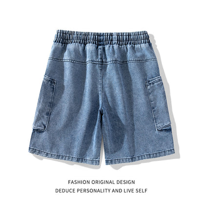 Hong Kong-style Streetwear European American Large-pocket Cargo Shorts