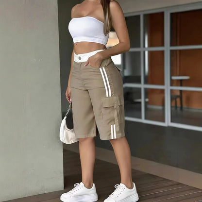 Casual European And American-style Womens High-waisted Pants