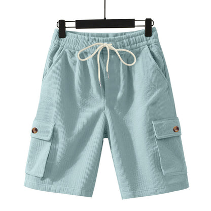 Men's Heavyweight Loose Casual Corduroy Utility Cropped Shorts