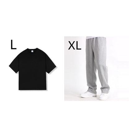 Casual Trousers Men's Home Straight Sweater Solid Color Loose Trousers