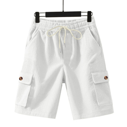 Men's Heavyweight Loose Casual Corduroy Utility Cropped Shorts
