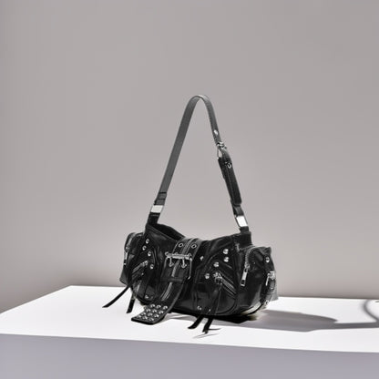 Motorcycle Punk Rivet Retro Womens Crossbody Bag