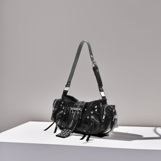 Motorcycle Punk Rivet Retro Womens Crossbody Bag