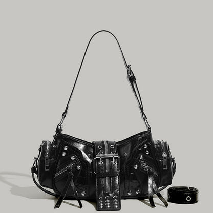 Motorcycle Punk Rivet Retro Womens Crossbody Bag