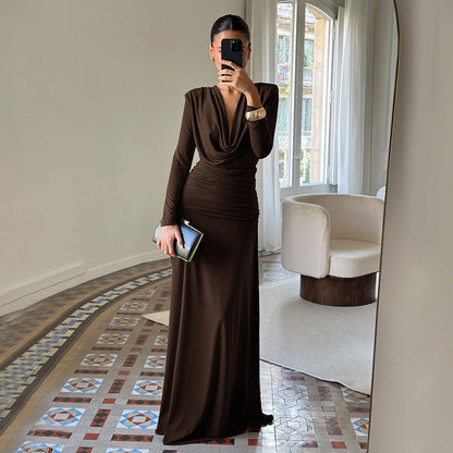 Women's Fashion Solid Color Sheath Dress