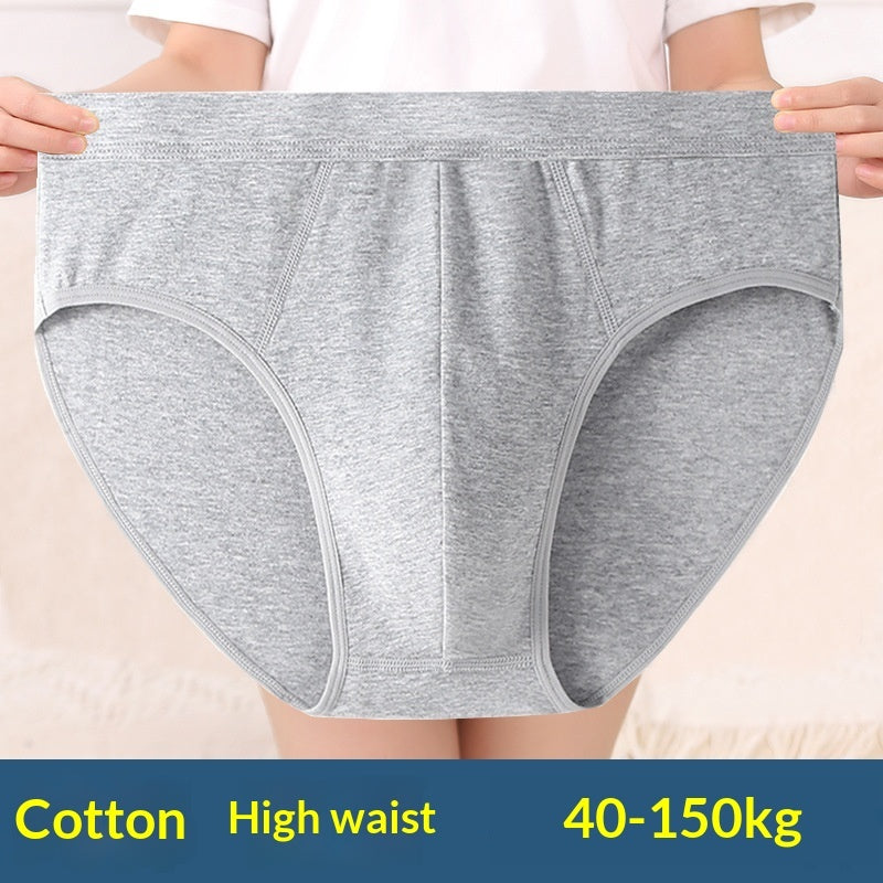 Men's Cotton Underwear High-Waist Breathable Plus-Size Briefs