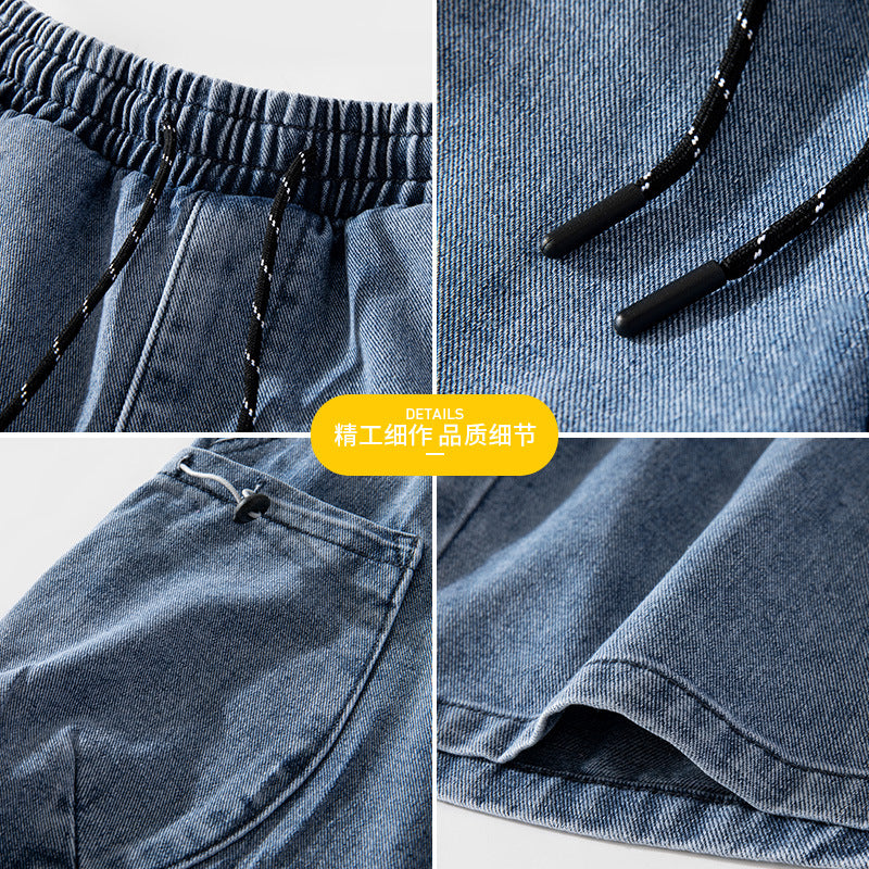 Hong Kong-style Streetwear European American Large-pocket Cargo Shorts
