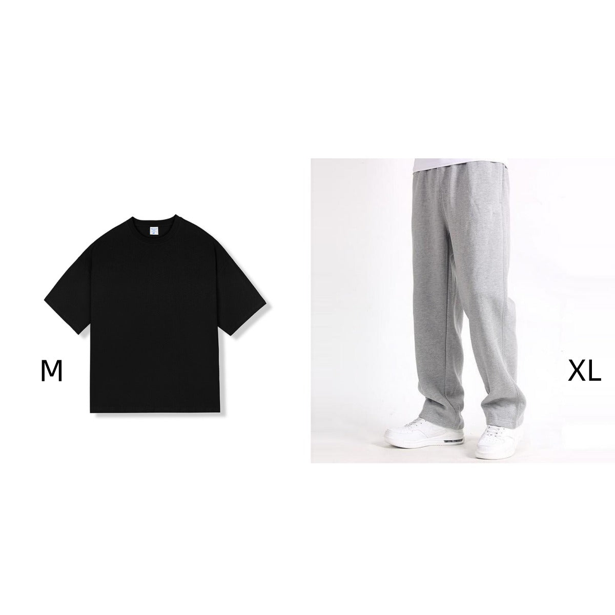 Casual Trousers Men's Home Straight Sweater Solid Color Loose Trousers
