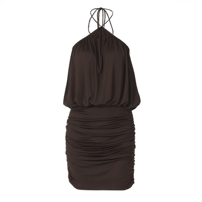 French-style Sexy Backless Halter Dress For Women