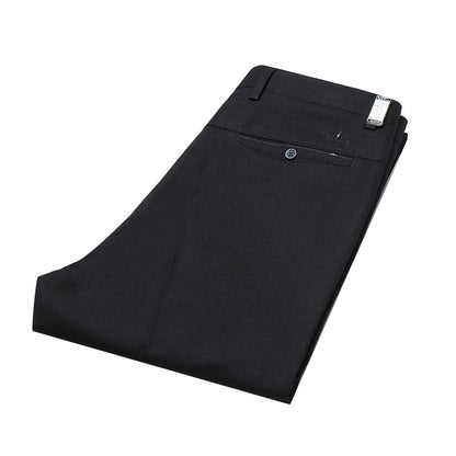 Trousers Stretch Straight Straight Solid Color Casual Trousers