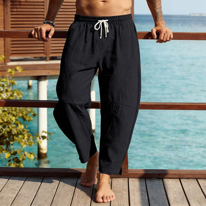 Summer Linen-cotton Harem Pants Loose-fitting