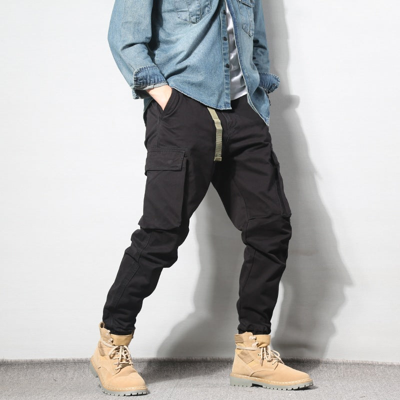 Fashion American Multi-pocket Cargo Pants Men