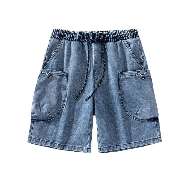 Hong Kong-style Streetwear European American Large-pocket Cargo Shorts