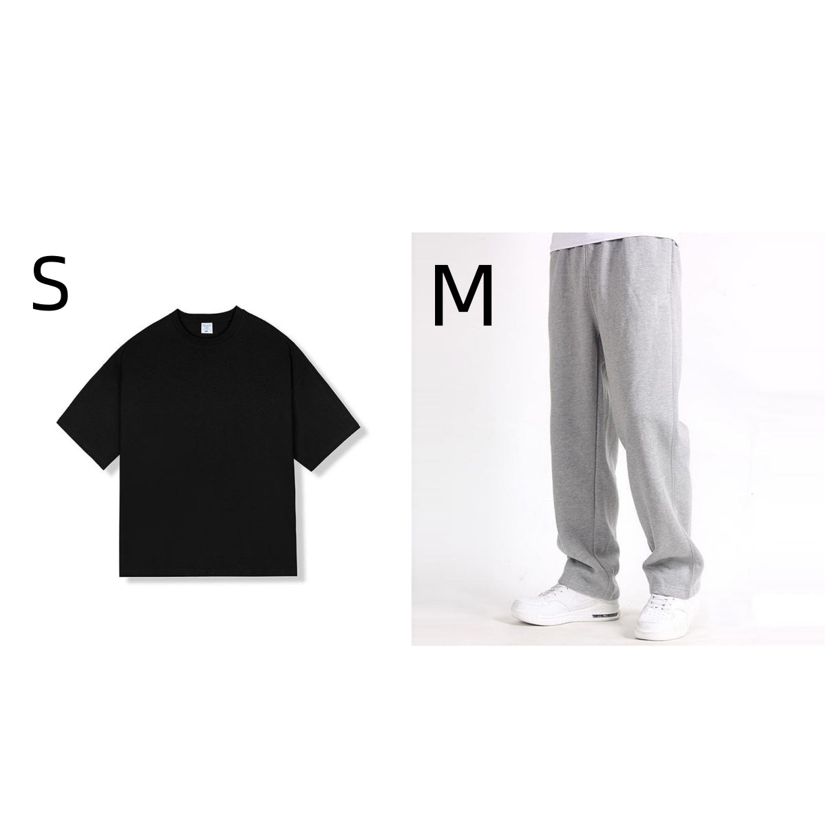 Casual Trousers Men's Home Straight Sweater Solid Color Loose Trousers