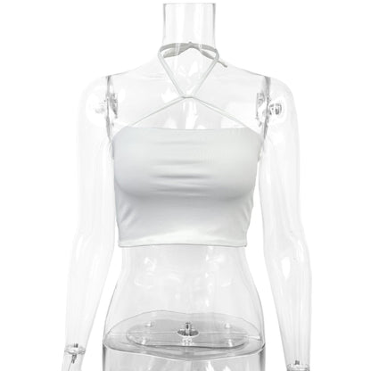 Women's Halter-Neck Sexy Midriff-Baring All-Match Top