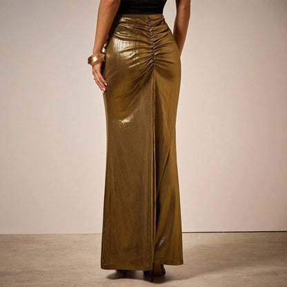 Hip-hugging Pleated Low-rise Skirt Women's