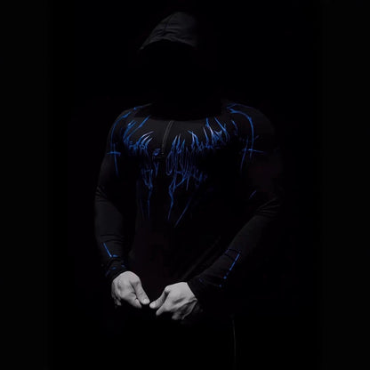 Fitness Half-Zip Quick-Dry Stretchy Hooded Long-Sleeve Sports Top