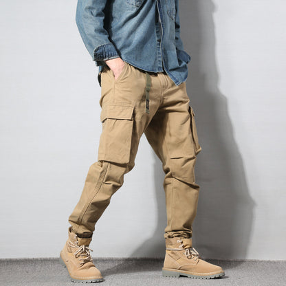 Fashion American Multi-pocket Cargo Pants Men