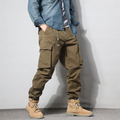 Fashion American Multi-pocket Cargo Pants Men